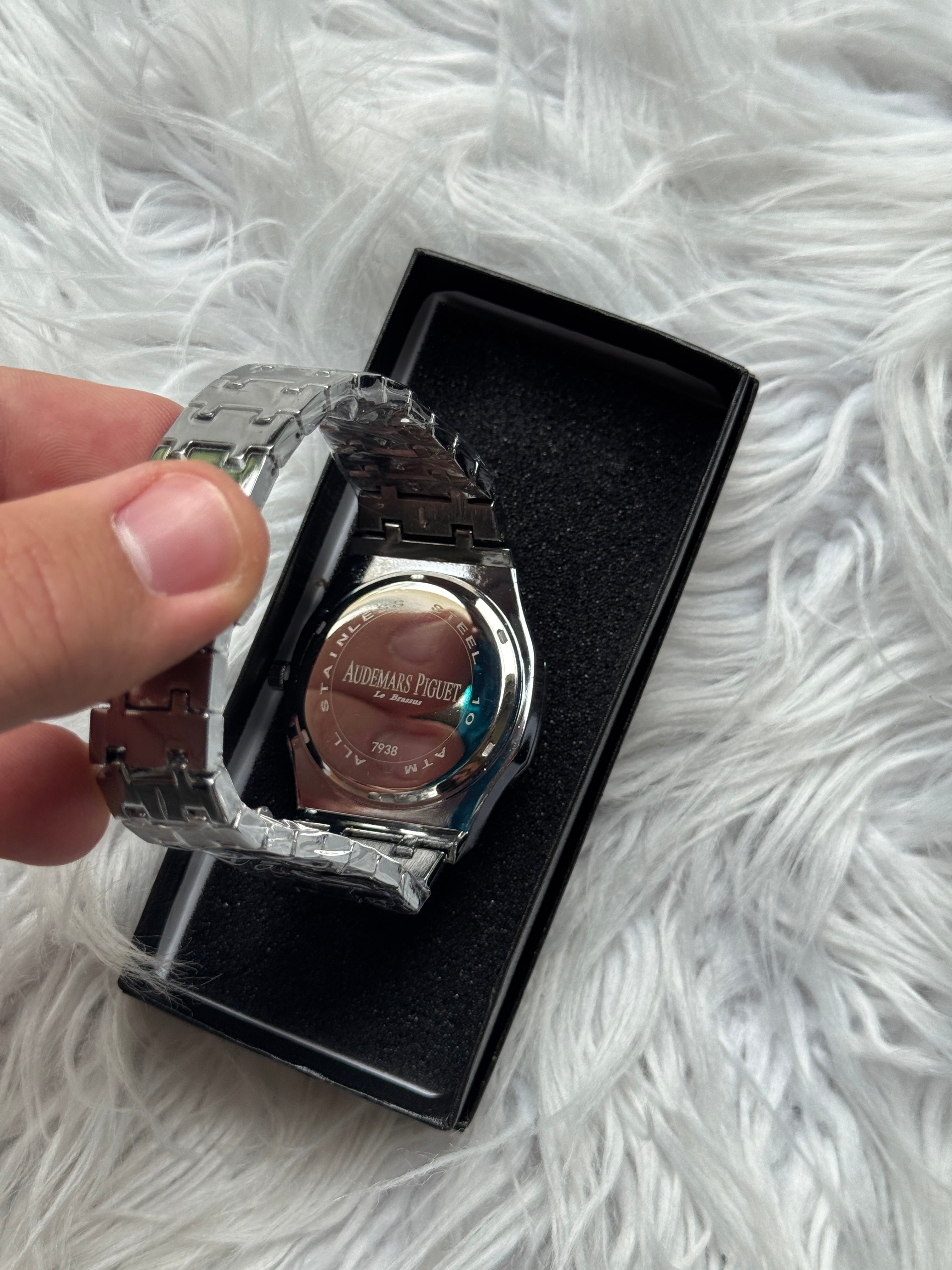Royal Oak Inspired Watch – Silver/Black