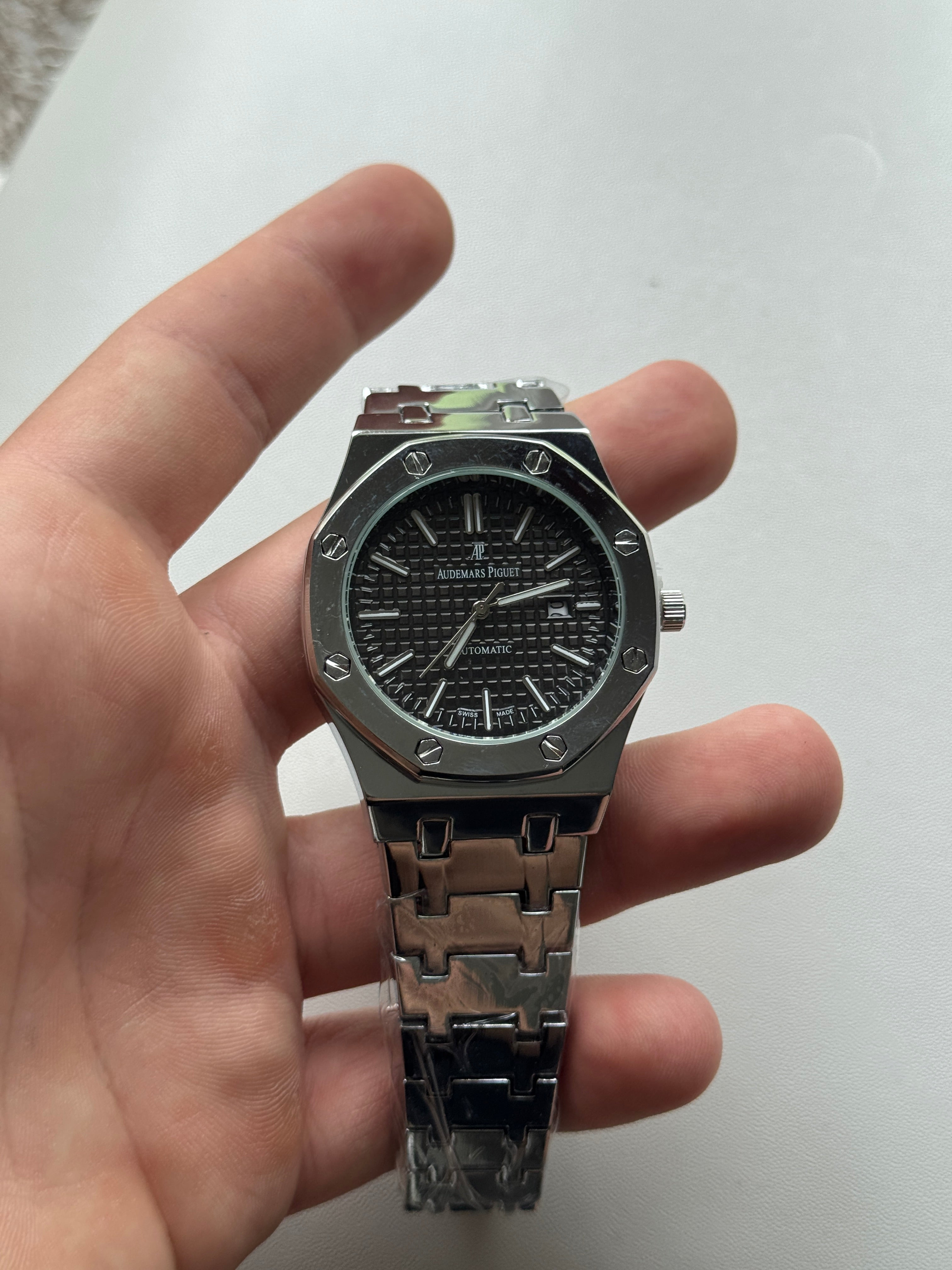Royal Oak Inspired Watch – Silver/Black