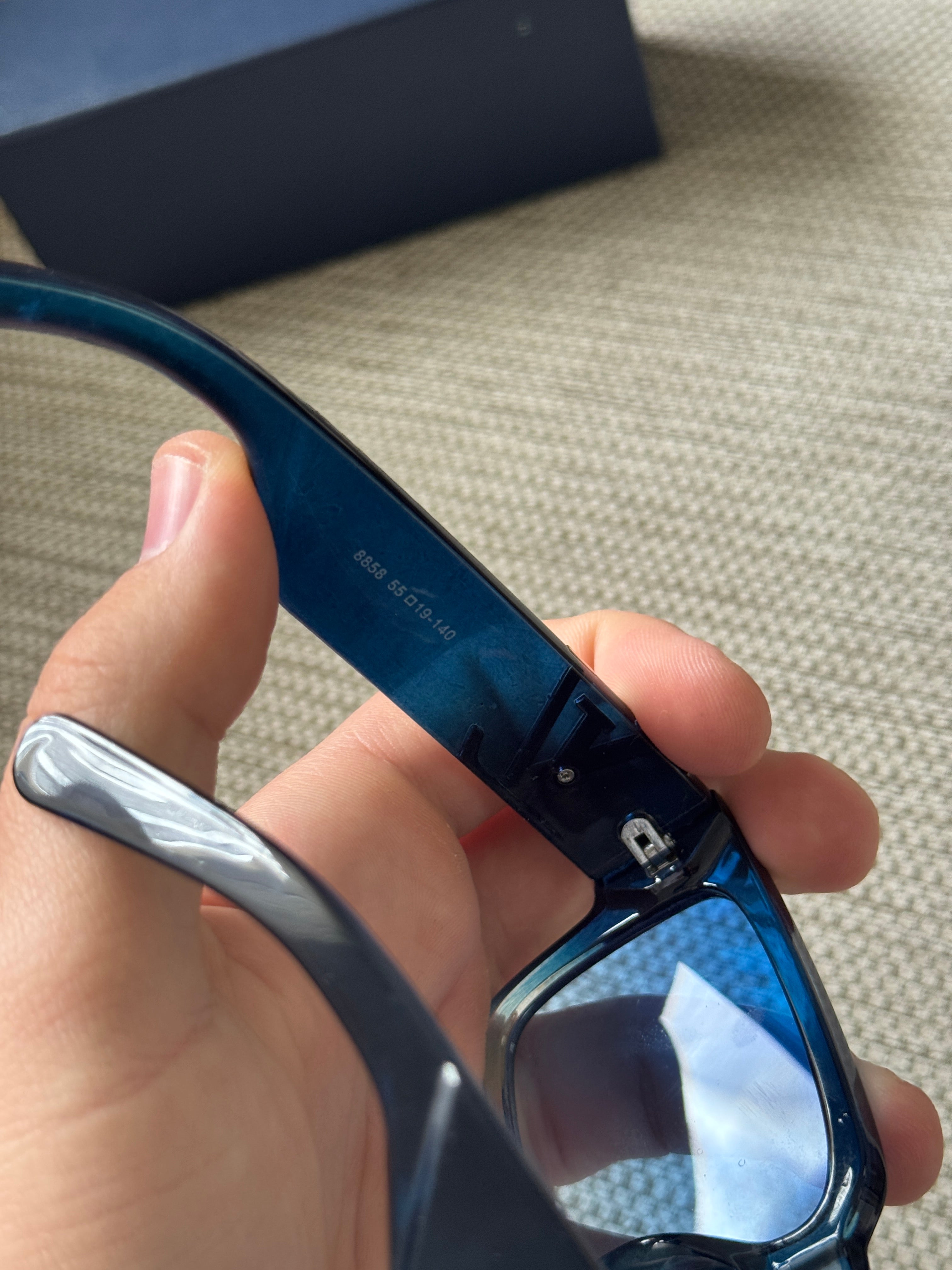 Louis Vuitton Sunglasses – Transparent Light Blue/Gold