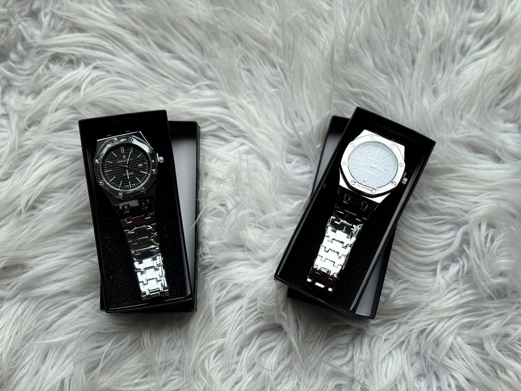 Royal Oak Inspired Watch – Silver/Black